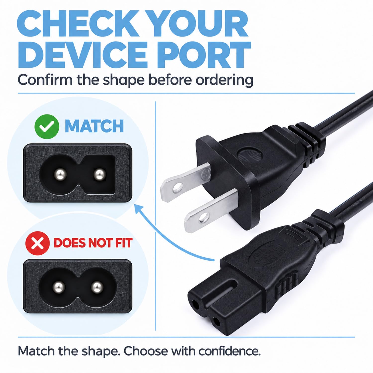 Amazon.com: 8ft Power Cord Replacement for Toshiba 19LV61K TV AC